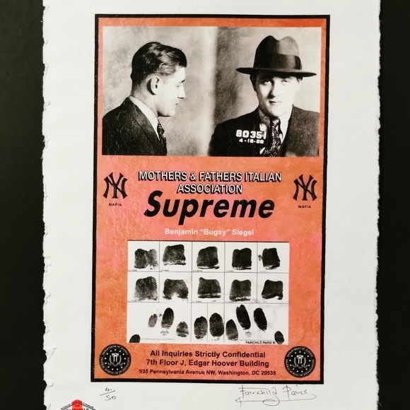 Benjamin 'Bugsy' Siegel Supreme Ltd. Ed. Print by Fairchild Paris